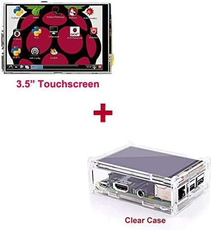VKmaker 3.5" LCD TFT Touch Screen Display for Raspberry Pi 2 / Raspberry Pi 3 Model B Board + Acrylic Case +Stylus(Without Raspberry Pi)