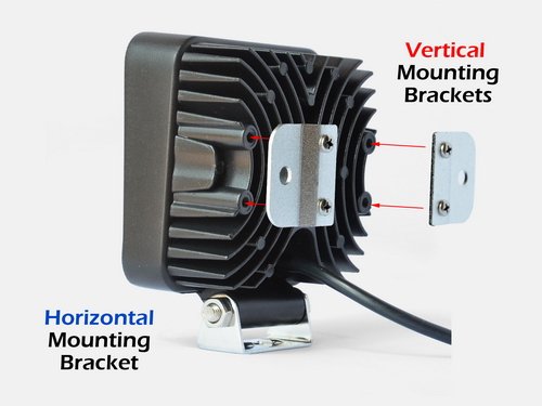 1pc Flood Wide Angle Beam Square 35W 2800lm High Power Work Light for Tractor Truck ATV 4WD Off Road Vehicle Driving Fog Lamp- 12V & 24V Universal