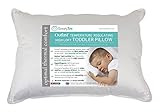 Travel Pillow / High Loft Toddler Pillow for Hot or Sweaty Sleepers - 13 x 18, White, 300TC Cotton Sateen, Features Outlast(R) Temperature Regulating Technology to Reduce Overheating