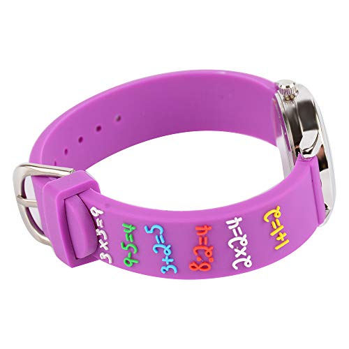 Venhoo Kids Watches 3D Cute Cartoon Waterproof Silicone Children Toddler Wrist Watch Time Teacher Birthday Gift for 3-10 Year Boys Girls Little Child (Metal Purple Number) - Thumbnail 5