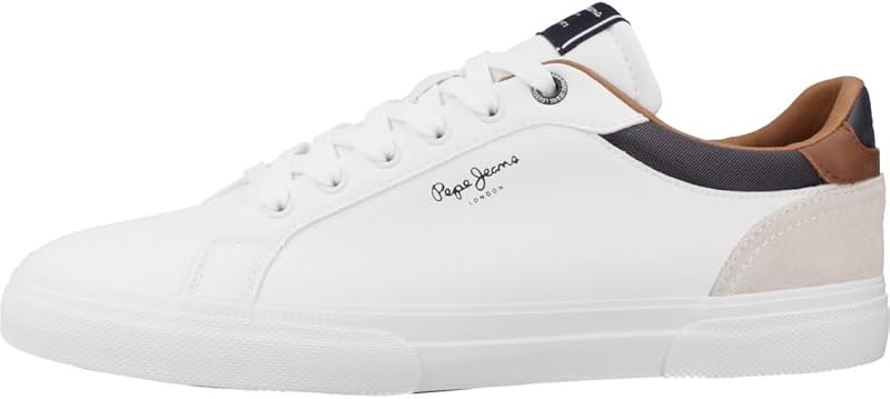 PMS30839 Zapatillas para Hombres, en Color Blanco, cómodas, Cordones y Piso de Goma Antideslizante Hombre Zapatillas Blanco 45 — foto 2 de 8