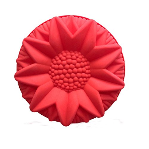 Anshinto Sunflower Mold Silicone Mould Chocolate Cake Baking DIY Decorating Bakeware (approx. 25.54.5cm)