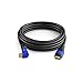 90° Angled 4K HDMI Cable – 25ft – with A.I.S. Shielding, Designed in Germany (Supports All HDMI Devices Like PS5/Xbox, Switch – 4K@120Hz, HDCP, High Speed HDMI with Ethernet, Black) – CableDirect