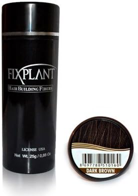FIXPLANT Keratin Hair Building Fibers, Hair Loss Concealer. the 30 Second "HAIR TRANSPLANT" Regular Size 25 gm, 0.88 oz (Dark Brown)