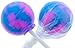 Cotton Candy Lollipops - Light Pink and Blue Swirl - 30 Count - Individually Wrapped - Includes 