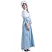 GRACEART Pioneer Colonial Women Costume Prairie Dress Light Blue size-10