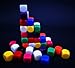 HD DICE 48 Pcs Blank DIY Dice Cubes, 16mm, 8 Colors, Acrylic, Hexahedron, Multicolor, Games