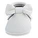 SAYOYO Baby White Bow Tassels Soft Sole Leather Infant Toddler Prewalker Shoes (6-12 Months, White)