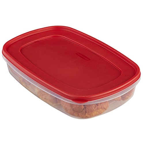 Rubbermaid Easy Find Lids Food Storage Container, 1.5 Gallon, Racer Red 1777163 - Thumbnail 3