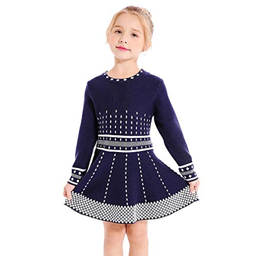 girls navy sweater dress