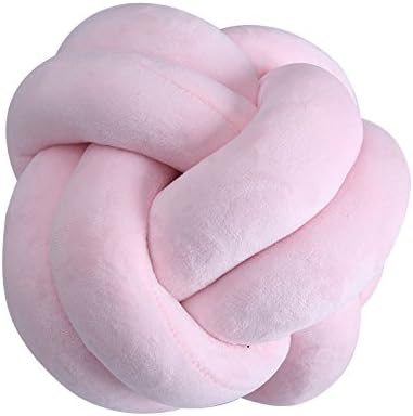 Youlala Handmade Knotted Throw Pillow,Ball Shape North Europe Style Baby Sleep Cushion(18 x18cm)
