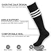Fasoar Unisex Knee High Stripe Football Sports Tube Socks 2 Pack,6 Pack,10 Pack