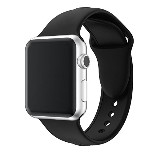 OS-KIM Sport Band for Apple Watch 38mm, Soft Silicone Strap Replacement iWatch Bands for Apple Watch Sport Series 3, Series 2, Series 1 (M/L)