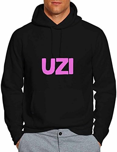 Lil Uzi Vert 1 Logo Hoodie Pullover Unisex Sweatshirt - Black - Large QW