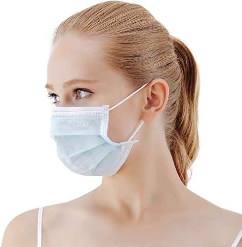 Face Masks Medical Mouth Face Mask for Protection, Dust Mask Disposable Surgery Mask for Full Face with Elastic Ear Loop 3 Ply Breathable and Comfortable - 20pcs