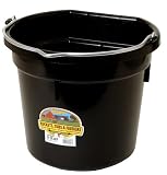 LITTLE GIANT 20 Quart Black Flat Plastic Bucket P20FBBLACK