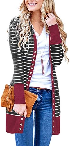 Chuhee Women's S-3XL Long Sleeve Knitwear Casual Cardigans