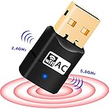 New USB WiFi Adapter 600Mbps, Wireless Adapter Dual Band for PC/Desktop/Laptop, Support Windows10/8/8.1/7/Vista/XP/2000, Mac OS 10.6-10.13, No CD Disk Needed