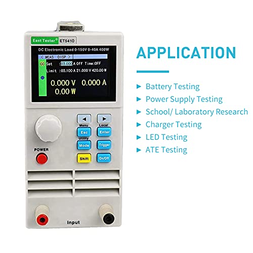 ET5410 400W DC Electronic Load Tester, Programmable Single Channel