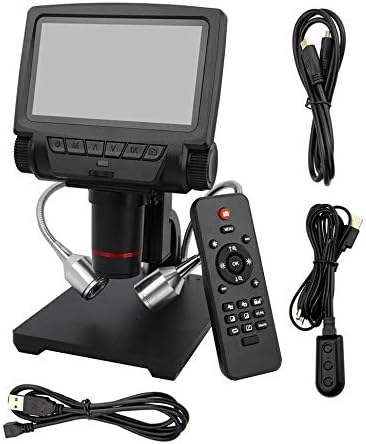 Vinkent Andonstar Professional 5 Inch Screen Digital Microscope Metal Stand HDMI Microscope for Mobile Phone Repair Soldering Tools(black)
