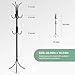 Cozzine Coat Rack Coat Tree Hat Hanger Holder 11 Hooks for Jacket Umbrella Tree Stand with Base Metal (Black)