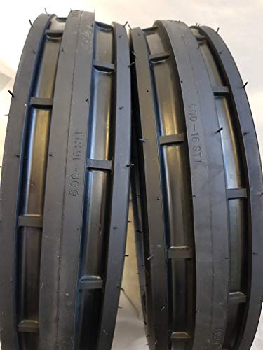 TWO 550X16,550-16,5.50X16 DEERE FORD Six Ply 3 Rib Tractor Tires w/Tubes - Thumbnail 4
