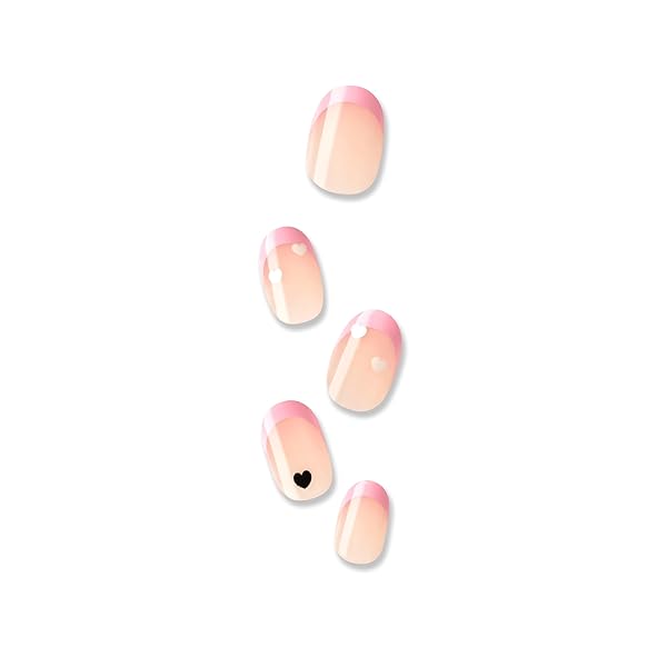 KISS IMPRESS NO GLUE MANI PRESS ON NAILS, FRENCH, ‘DITTO’, LIGHT NEUTRAL + PINK TIP FRENCH, SHORT SIZE, OVAL SHAPE, INCLUDES 30 NAILS, PREP PAD, INSTRUCTIONS SHEET, 1 MANICURE STICK, 1 MINI FILE