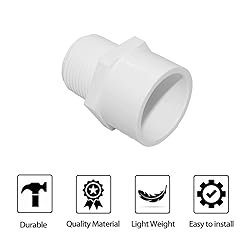 Fitvell 1-1/4" PVC Pipe Fitting Adapter Connector