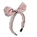 Carede Wired bow Headband With Polka Dot Style and Stripe Pattern Bowknot Plastic Headband for Women and Girls