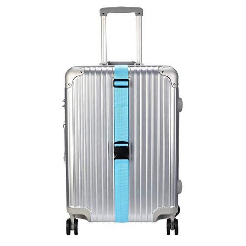 WeTest 4-Pack Adjustable Luggage Straps with ID Label, Suitcase Belts for Travel, 75 Inch, Colorful