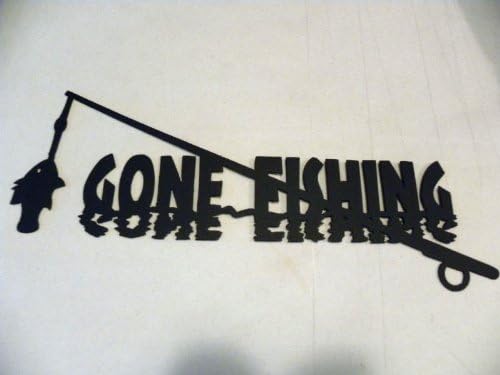 Gone Fishing Metal Wall Art Home Decor