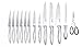 Knife Set Knife Block Set Stainless Steel Chef Knife Set 14 Piece Super Sharp Kitchen Knife Set with Acrylic Stand