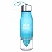 HANTAJANSS H2O Lemon Water Bottles, 20 oz Leak Proof Fruit Infuser Sport Bottle for Yoga, Pilates, Outdoor, Cycling, Traveling