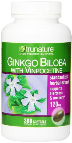 TruNature Ginko Biloba with Vinpocetine, 300-softgels Bottle