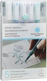 Martha Stewart Crafts Glitter Markers Set, Cool Spectrum