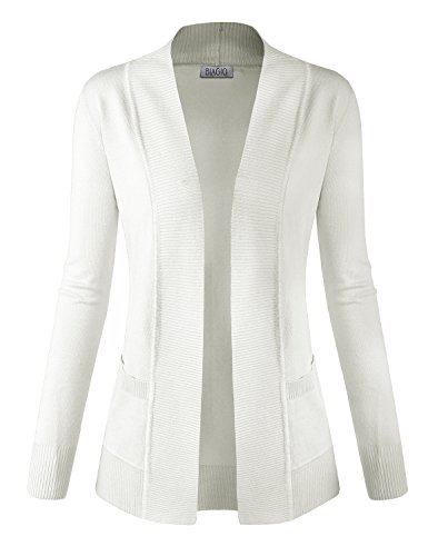 Biadani women classic soft long sleeve open front cardigan sweate…