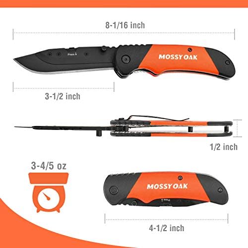 MOSSY OAK Folding Knife And Folding Saw Kit, Hunting Knife with 3