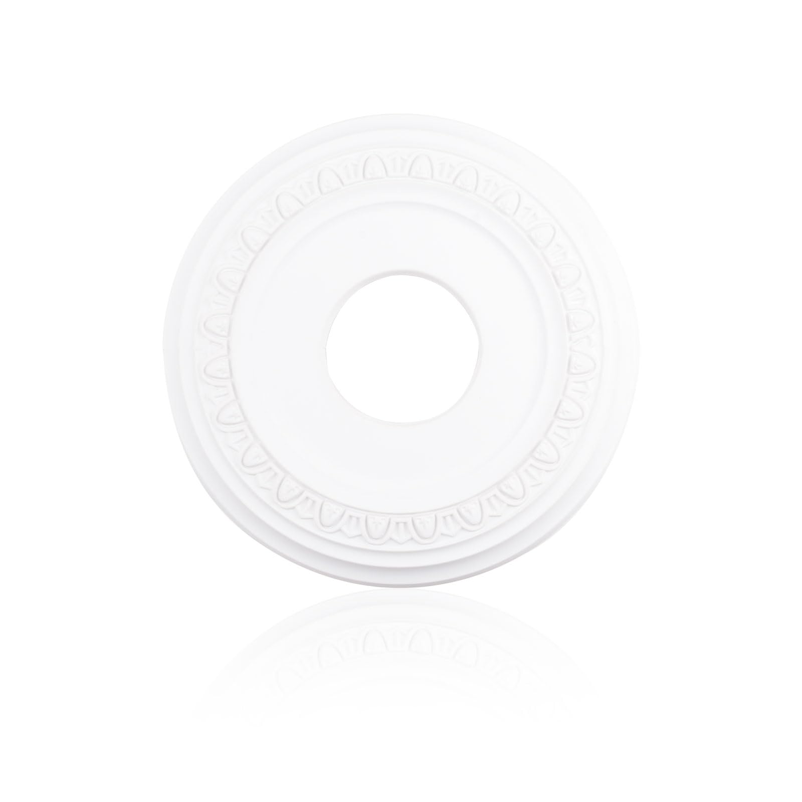 INCREWAY 1Pack 3D Modeling Ceiling Medallion Lighting Medallion Ceiling Cover Plate for Light Fixtures Ceiling Light Trim, 12 Inch OD x 4 Inch ID