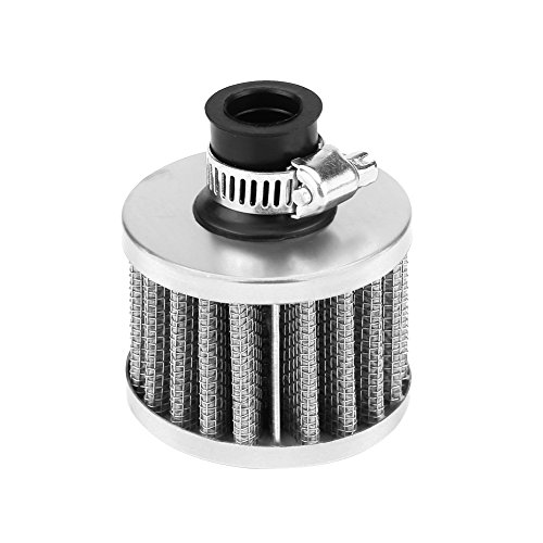 12mm Car Air Filter, High Flow Round Tapered Design for Scooter ATV Dirt Bike Pit Bike Motorcycle Crankcase Vent Cover Breather
