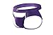 ONEFIT Mens Sexy Solid Color G-String Thong Shorts Nylon Briefs Purple M