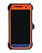 WallSkiN Turtle Series Belt Clip Cases for Galaxy S7 Edge (5.5”), 3-Layer Full Body Life-Time Protective Defender Cover & Holster & Kickstand & Shock, Drop, Dust Proof - Dark Grey/Orange