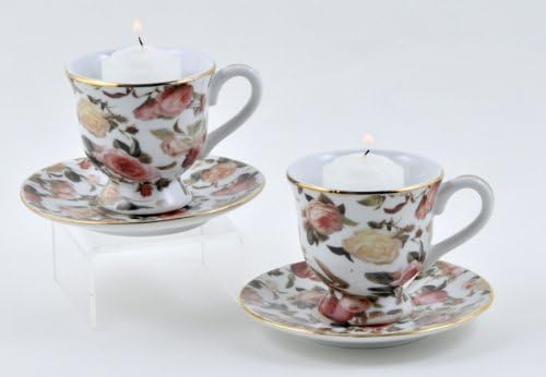 Fragrance Rose Chintz Teacup Tealight Holders