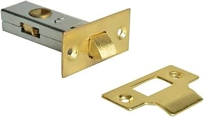 Merriway BH05985 EB 63mm Brass Plated Tubular Mortise Latch Internal Door