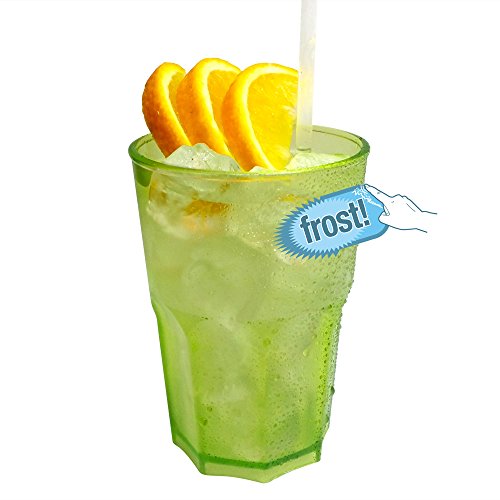 Doimoflair Cocktailglas Graniti 35 cl. aus Hartes Acryl Kunststoff Cocktailbecher Plastik Violett Frost Optik Set 5 stk. – Bild 4