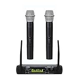 Audio 2000s AWM6074U Dual Channel UHF Wireless Microphone System with Two Handhelds