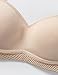 Gratlin Women's Full Cup Lightly Padded Wirefree Maternity Breastfeeding Nursing Bra Beige 36DD