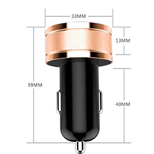image for Glumes Car Charger, Fast Charge Metal Dual USB 4.8A Car Adapter LED Di
