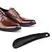 Mayitr Plastic Shoe Horn Simple Flexible Sturdy Slip Black 2pcs