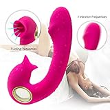 Thrusting Licking Tongue Vibrate Clit Toy Oral Tongue Simulator, Rechargeable G Spotter Vibrant Multi Speed Clitorial Sucking Toy for Woment-Shirt