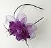 Coolr Fascinator Hair Clip Cocktail Headwear Flower Bridal Headpieces (Purple )